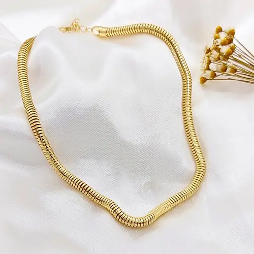 CHOKER RABO DE RATO BANHADA A OURO 18K