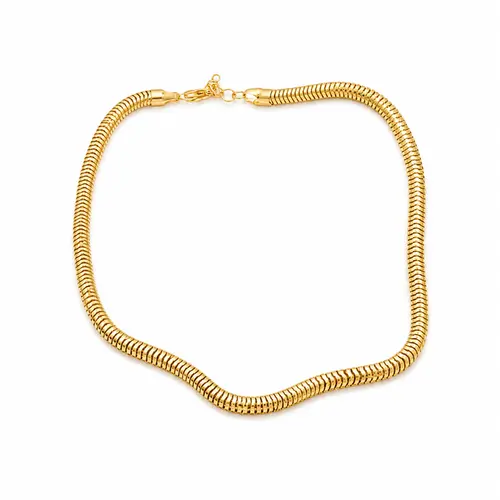 CHOKER RABO DE RATO BANHADA A OURO 18K