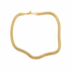 CHOKER RABO DE RATO BANHADA A OURO 18K