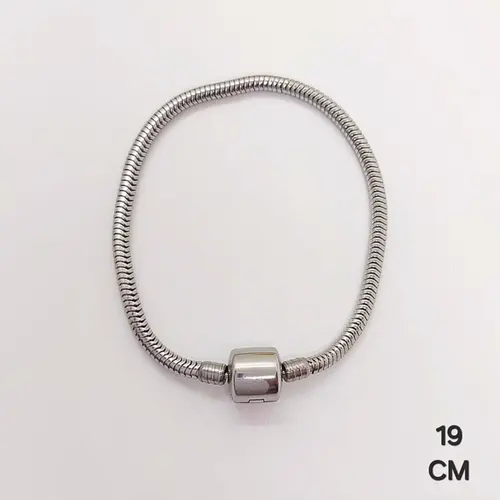 Pulseira de Berloques em Aço Inoxidável
