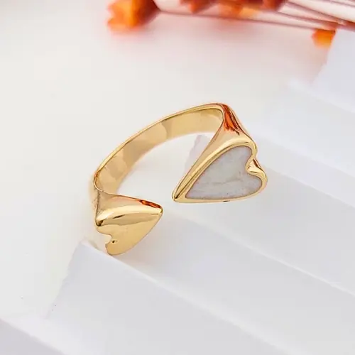 ANEL CORAÇÃO LUMI GOLD BANHADO A OURO 18K
