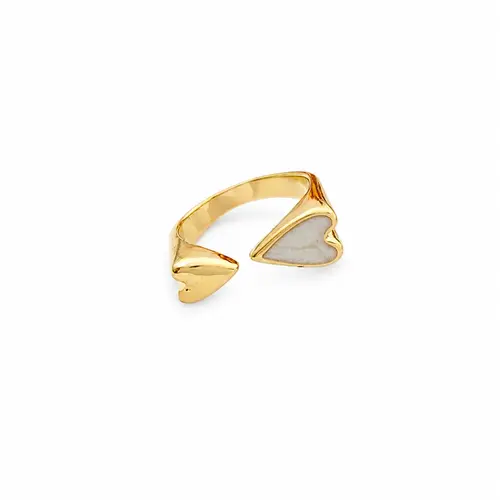 ANEL CORAÇÃO LUMI GOLD BANHADO A OURO 18K