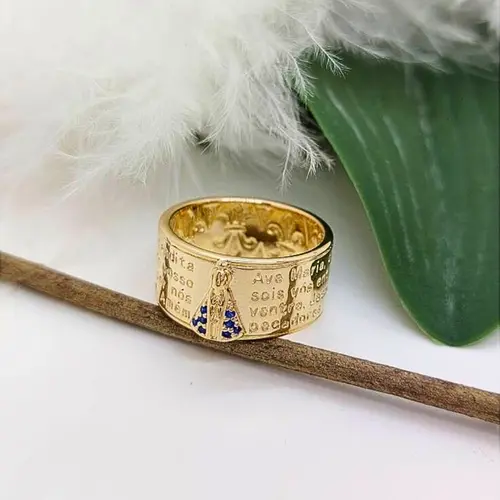ANEL AVEMARIA BANHADO A OURO 18K