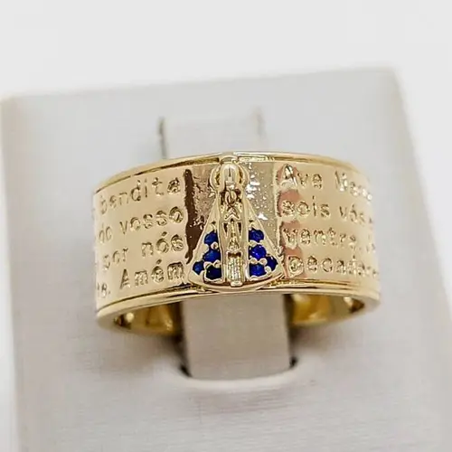 ANEL AVEMARIA BANHADO A OURO 18K