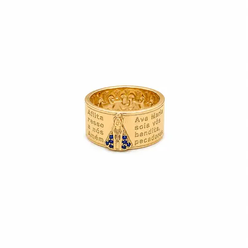 ANEL AVEMARIA BANHADO A OURO 18K