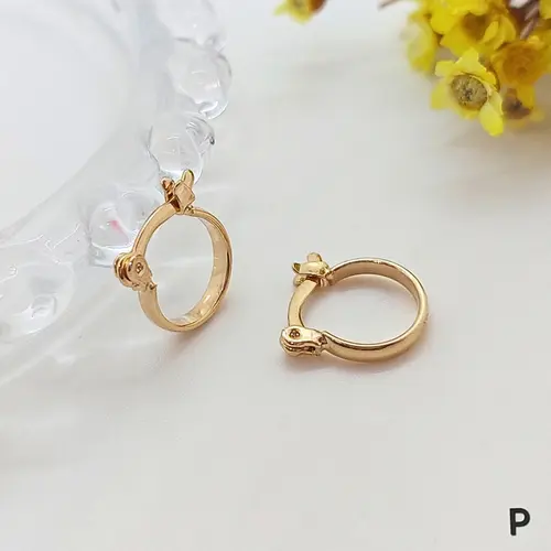 Brinco Argola Fio P Banhado a Ouro 18K