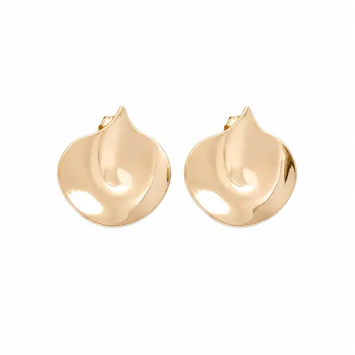 BRINCO ORGÂNICO GOTA BANHADO A OURO 18K
