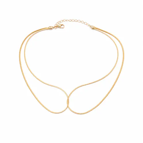 CHOKER DUPLO ELEGANCE BANHADA A OURO 18K