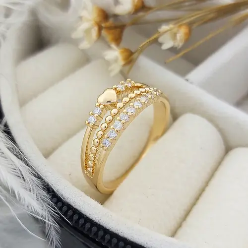 Anel Encanto do Amor Banhado a Ouro 18K