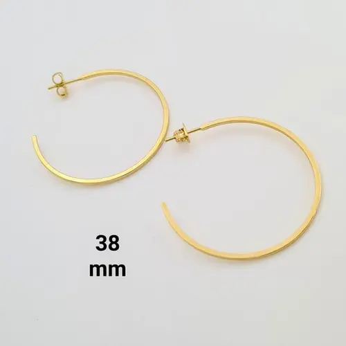 Argola Fio de Luz Banhado a Ouro 18K