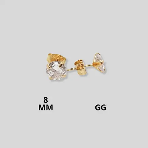Brinco Ponto de Luz Banhada a Ouro 18K
