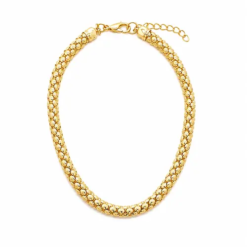 CHOKER PIPOCA BANHADA A OURO 18K