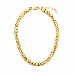 CHOKER PIPOCA BANHADA A OURO 18K