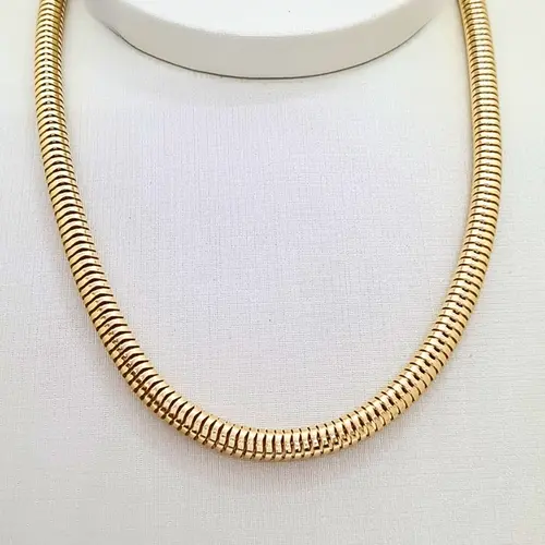 CHOKER ROBUSTA BANHADA A OURO 18K