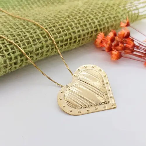 COLAR CORAÇÃO HARMONIA GOLD BANHADO A OURO 18K