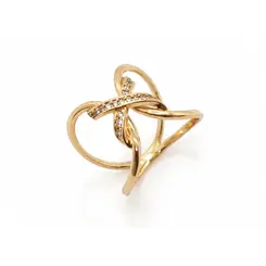 ANEL CRUZADO BANHADO A OURO 18K