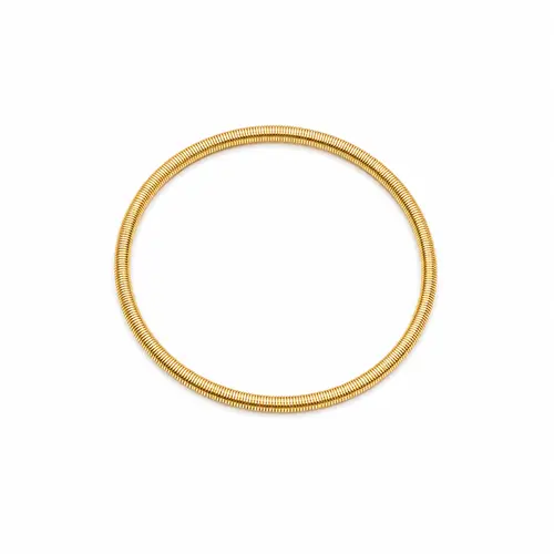 PULSEIRA ARO ONDULADO BANHADA A OURO 18K