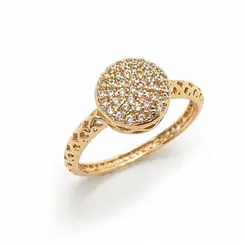 ANEL CHUVEIRO BANHADO A OURO 18K