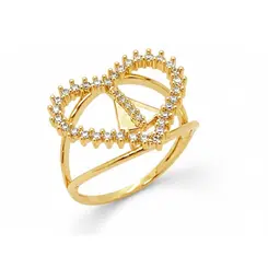 ANEL SANTA BANHADO A OURO 18K