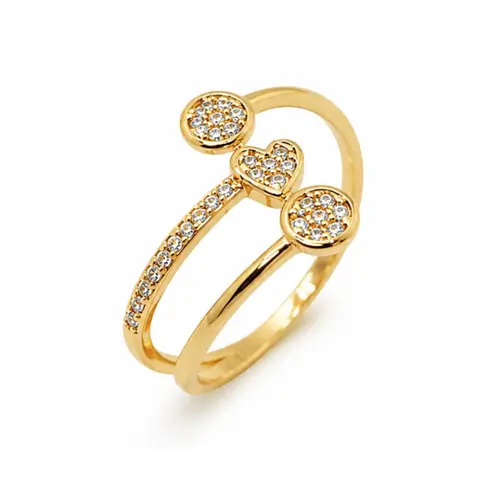 ANEL TRIPLO BANHADO A OURO 18K