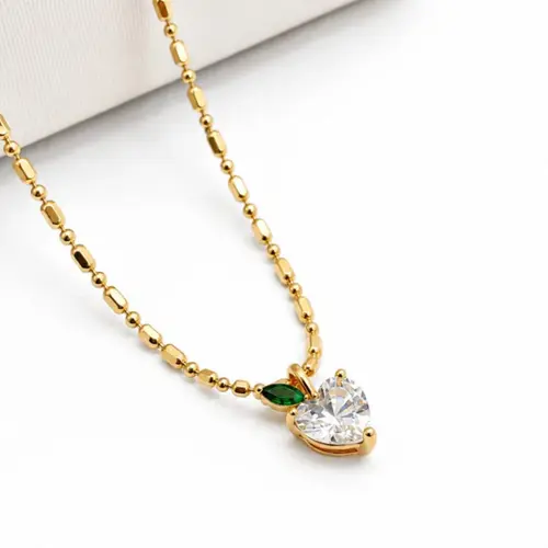 TORNOZELEIRA MAÇÃ BANHADA A OURO 18K