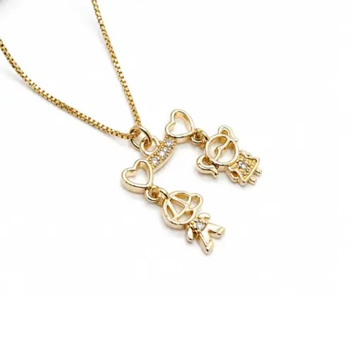 CHOKER 2 FILHOS BANHADA A OURO 18K