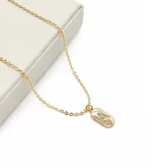 CHOKER LETRA BANHADA A OURO 18K