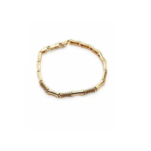 PULSEIRA ARTICULADA BANHADA A OURO 18K