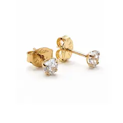 BRINCO PONTO DE LUZ CORAÇÃO BANHADO A OURO 18K
