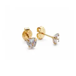 BRINCO PONTO DE LUZ CORAÇÃO BANHADO A OURO 18K