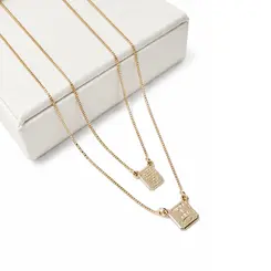 ESCAPULARIO DEUS É FIEL BANHADO A OURO 18K