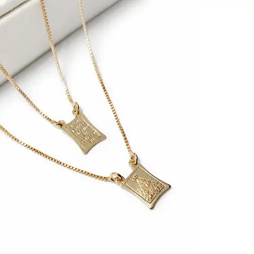 ESCAPULARIO NOSSA SENHORA BANHADO A OURO 18K