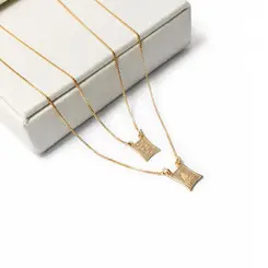 ESCAPULARIO NOSSA SENHORA BANHADO A OURO 18K