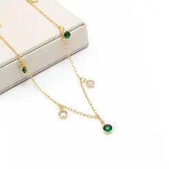CHOKER PEDRAS BANHADA A OURO 18K