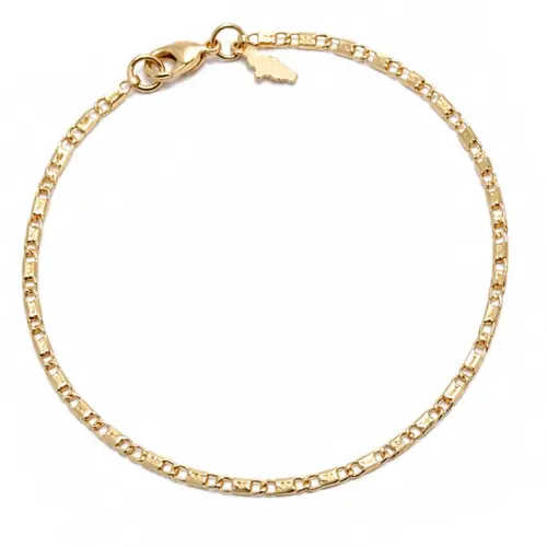 PULSEIRA MASCULINA INFANTIL BANHADA A OURO 18K