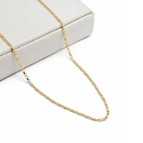 CORRENTE MASCULINA INFANTIL BANHADA A OURO 18K