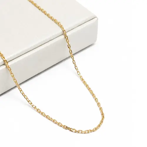 CORRENTE MASCULINA INFANTIL BANHADA A OURO 18K