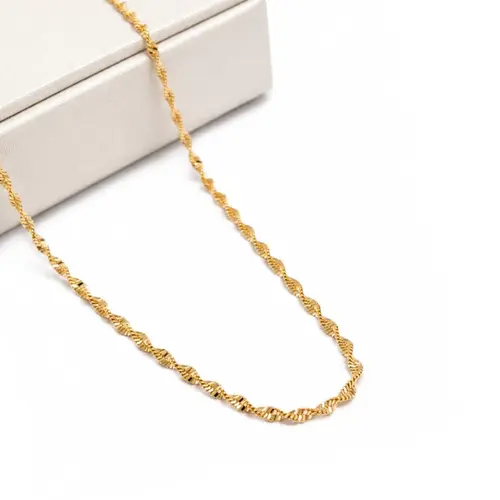 CORRENTE FEMININA BANHADA A OURO 18K
