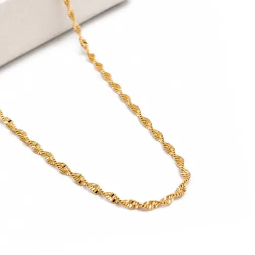 CORRENTE FEMININA BANHADA A OURO 18K