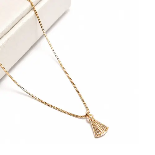 COLAR SANTA BANHADA A OURO 18K