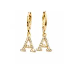 ARGOLA LETRA BANHADA A OURO 18K
