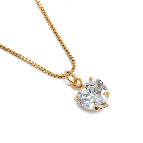 COLAR CORAÇÃO BANHADO A OURO 18K