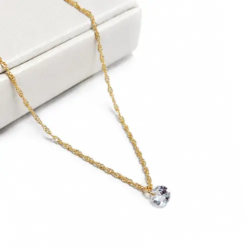 CHOKER PONTO DE LUZ M BANHADA A OURO 18K