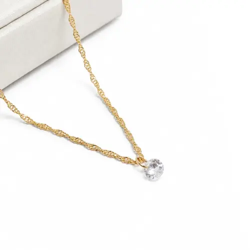 CHOKER PONTO DE LUZ P BANHADA A OURO 18K
