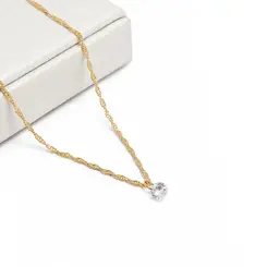 CHOKER PONTO DE LUZ P BANHADA A OURO 18K