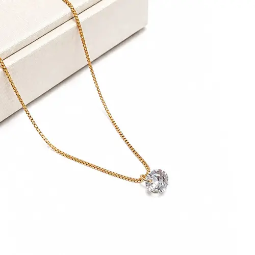 CHOKER PONTO DE LUZ M BANHADA A OURO 18K