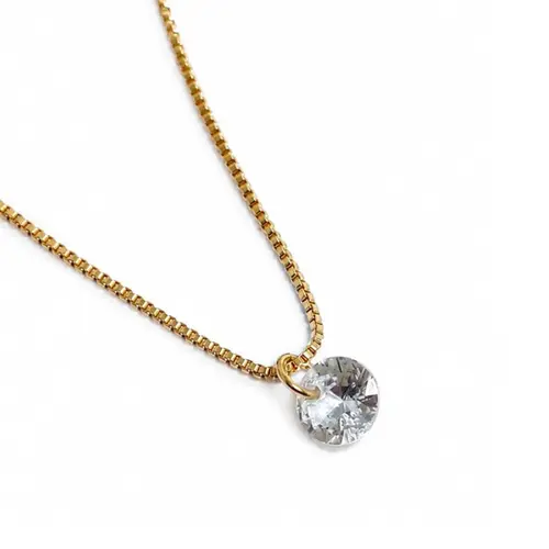 CHOKER PONTO DE LUZ M BANHADA A OURO 18K