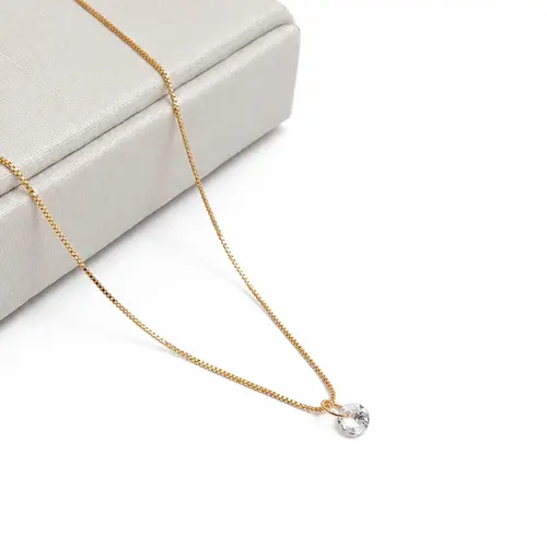 COLAR PONTO DE LUZ PP BANHADA A OURO 18K