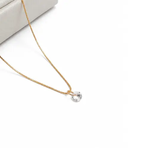 COLAR PONTO DE LUZ PP BANHADA A OURO 18K