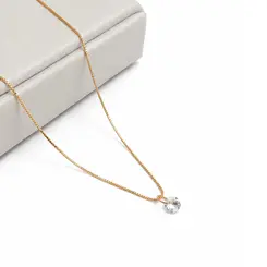 COLAR PONTO DE LUZ PP BANHADA A OURO 18K